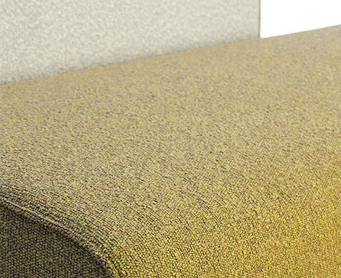 Coloured fabrics for sofas, armchairs and chairs made of sustainable and certified oeko-text fibres