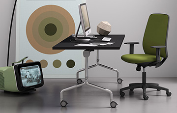 Silla de oficina tapizada con tejido transpirable | Star-Tech by Leyform