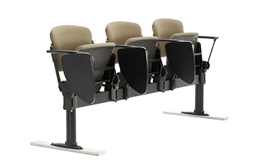 Sillas y mesas de estudio para congresos, conferencias, seminarios y didactica con asiento reclinable Cortina