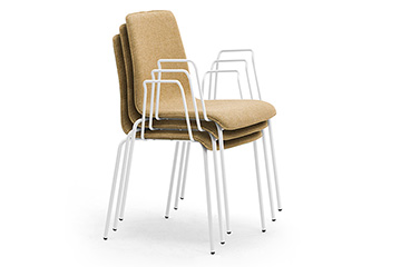 silla apilable polivalente para oficina en casa Zerosedici 4 patas