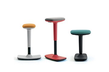 Taburete oscilante con asiento ergonomico para trabajar en pie Twist