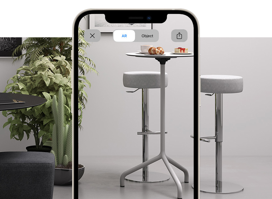 Mesas altas plegables para bar, pub y restaurante con realidad aumentada POLAR