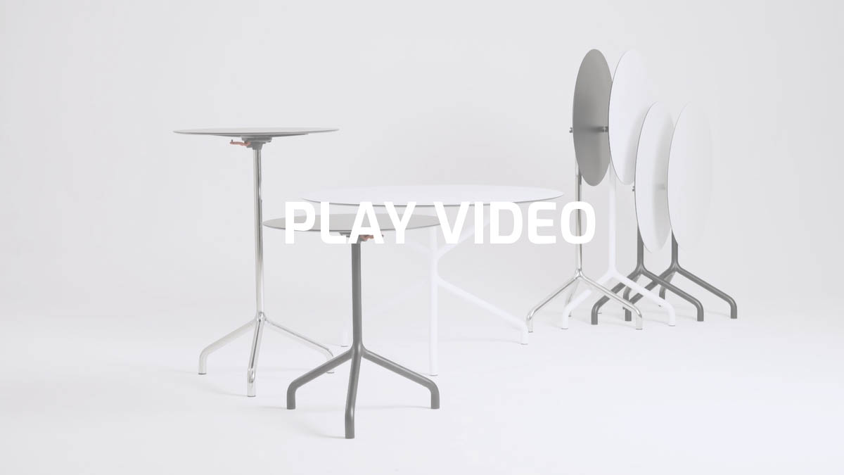 Mesas altas de bar plegable blanco | Polar by Leyform