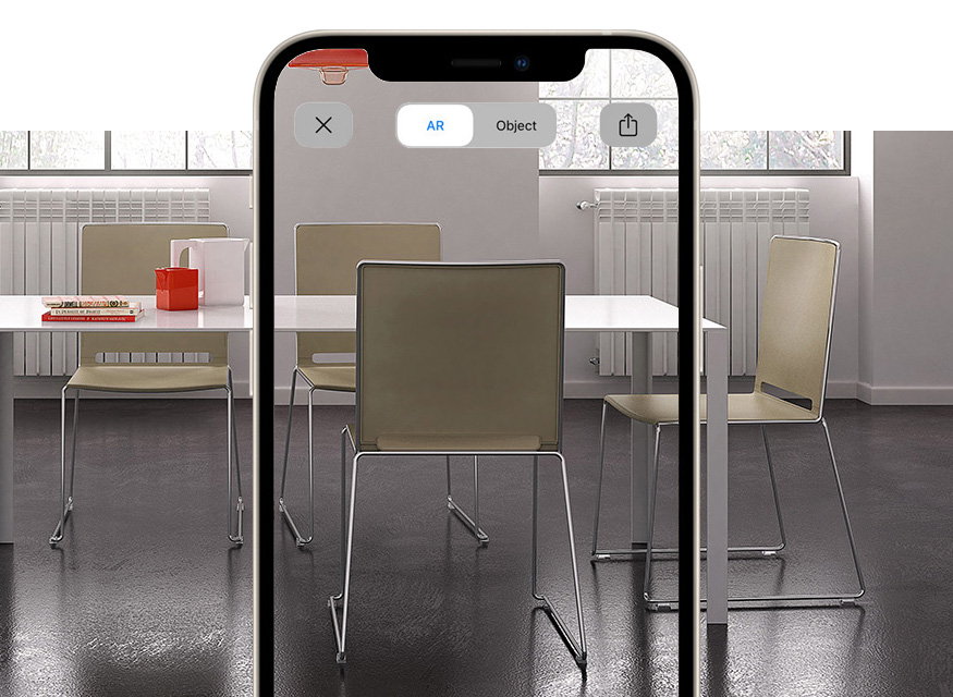 silla apilable de sala cursos y formacion con realidad aumentada I-Like