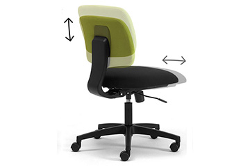 silla compacta y colorida para hogar y oficina DAD