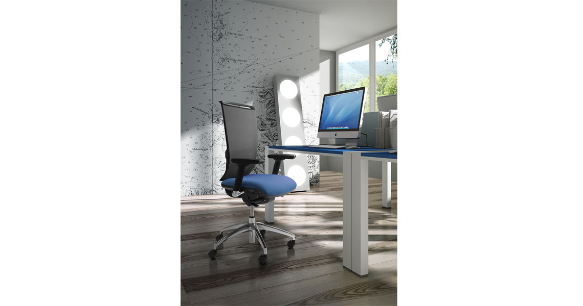 Mimager Sillas de escritorio con ruedas y brazos, Silla de escritorio de  oficina de malla con reposacabezas, silla de oficina de respaldo alto,  silla