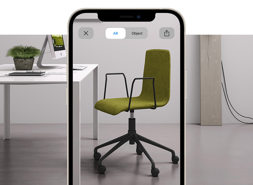 Silla para el home-office, dormitorio y muebles de estudio con realidad aumentada Zerosedici