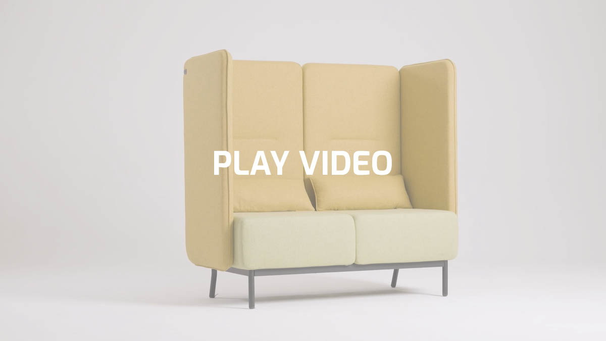 Sofa modular para sala de espera con respaldo alto y toma USB | Around