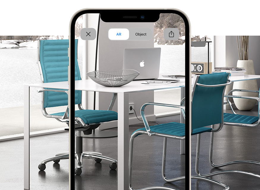sillones para mesa de reuniones y oficina con la realidad aumentada Origami TD